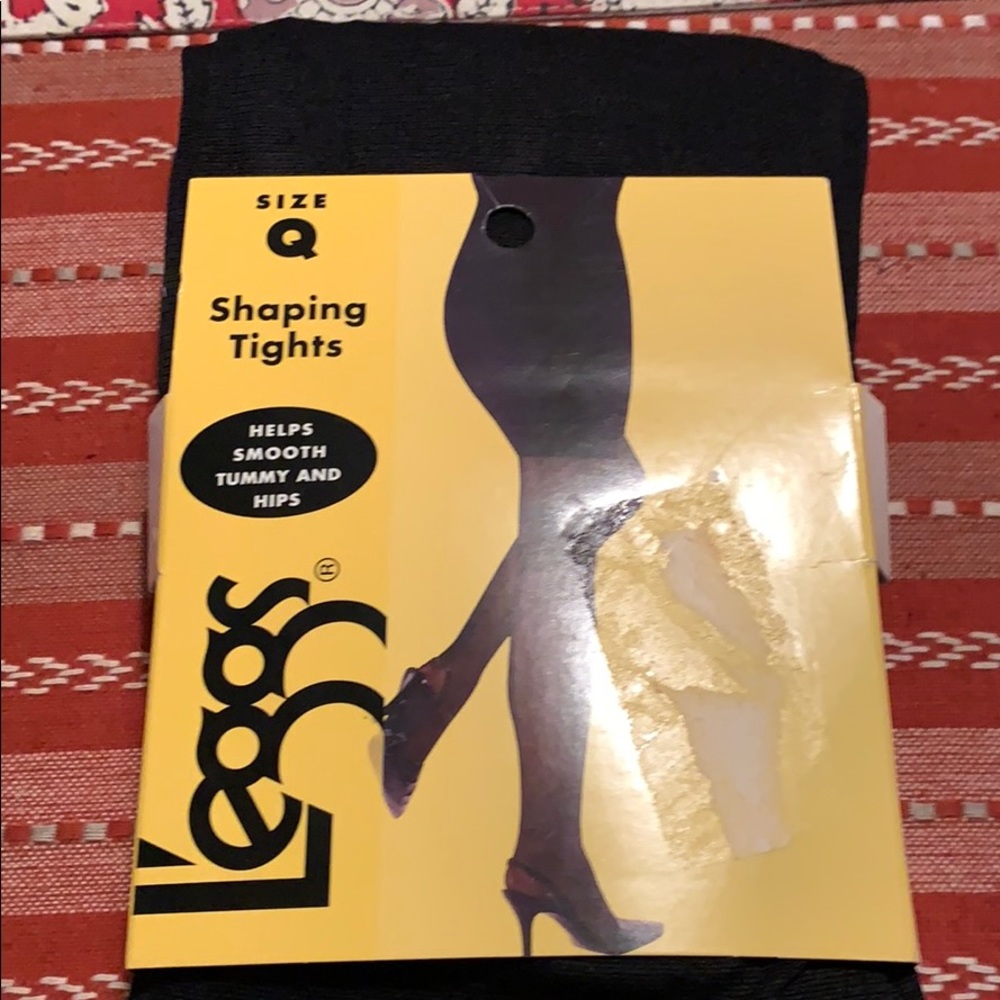 New L’eggs black Shaping Tights-size Q-smooth hips